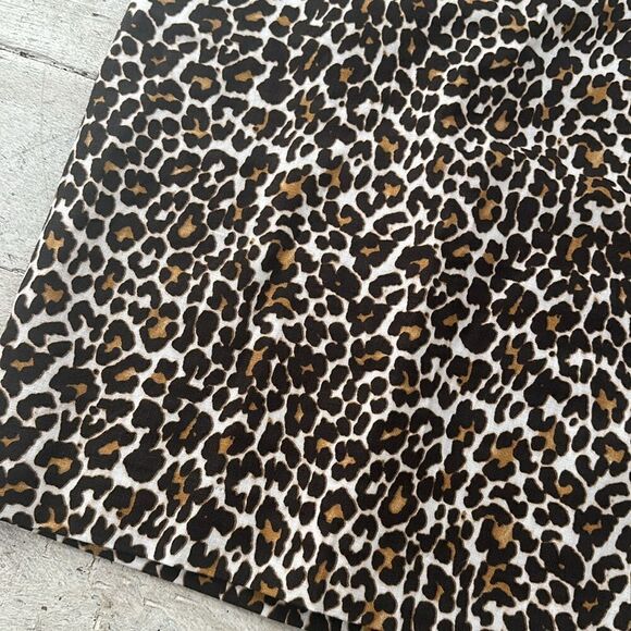 J.Crew Linen Blend Cheetah Skirt Size 6 - Picture 2 of 6